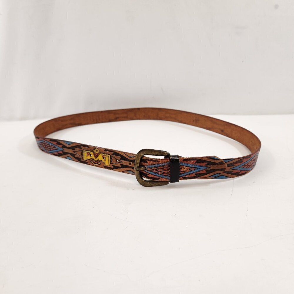 Mens Leather Belt Southwest Navajo Style 42"